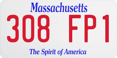 MA license plate 308FP1