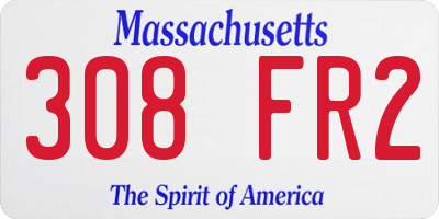 MA license plate 308FR2