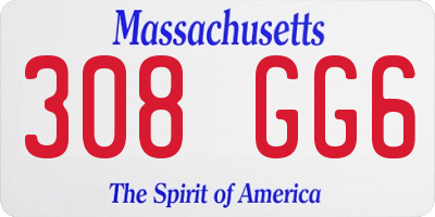 MA license plate 308GG6