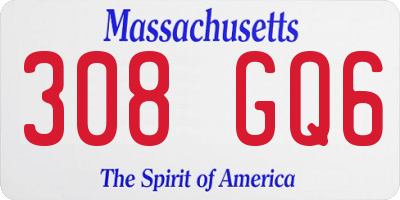 MA license plate 308GQ6