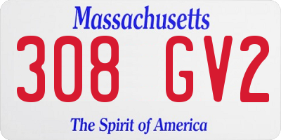 MA license plate 308GV2