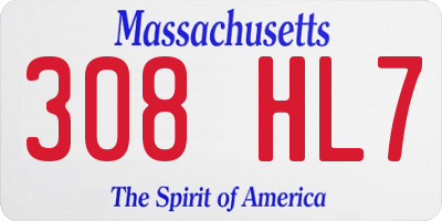 MA license plate 308HL7