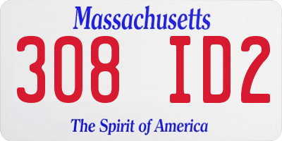 MA license plate 308ID2