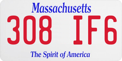 MA license plate 308IF6