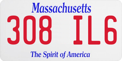 MA license plate 308IL6