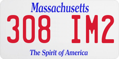 MA license plate 308IM2