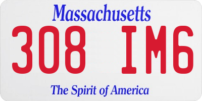 MA license plate 308IM6