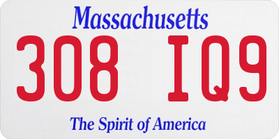 MA license plate 308IQ9