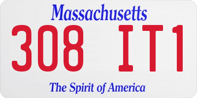 MA license plate 308IT1