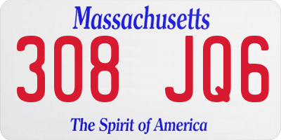 MA license plate 308JQ6