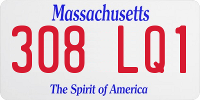 MA license plate 308LQ1