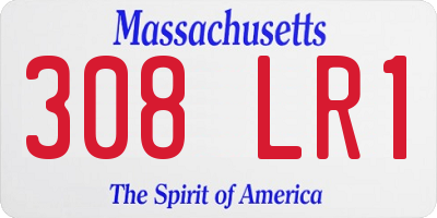 MA license plate 308LR1