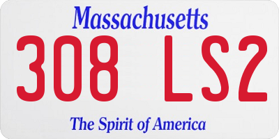 MA license plate 308LS2
