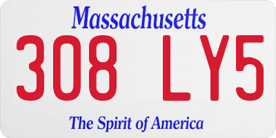 MA license plate 308LY5
