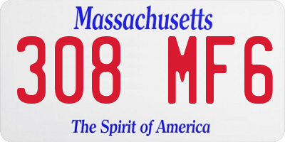 MA license plate 308MF6