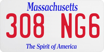 MA license plate 308NG6