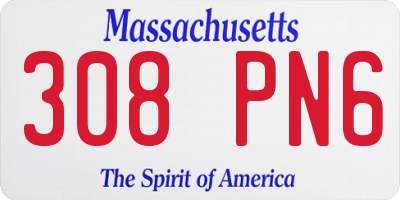 MA license plate 308PN6