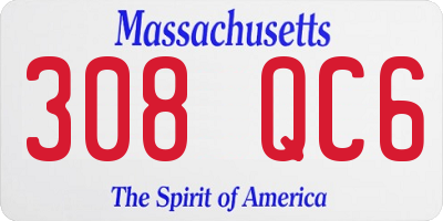 MA license plate 308QC6