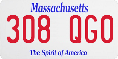 MA license plate 308QG0