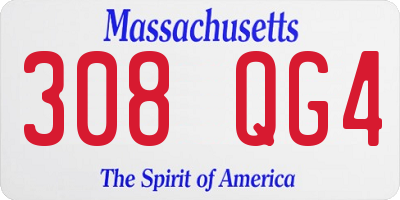MA license plate 308QG4