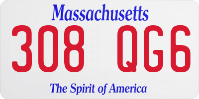 MA license plate 308QG6