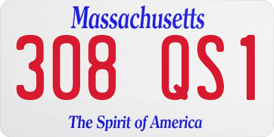 MA license plate 308QS1