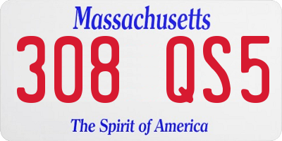 MA license plate 308QS5