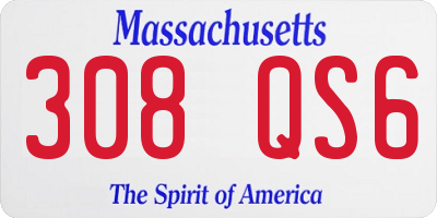 MA license plate 308QS6