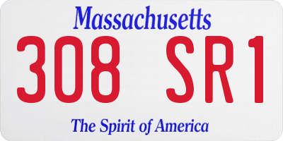 MA license plate 308SR1