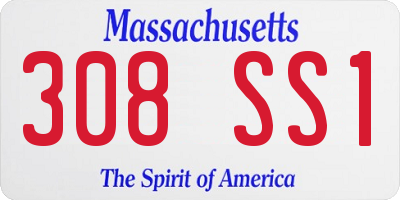MA license plate 308SS1