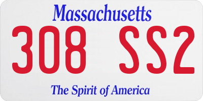 MA license plate 308SS2