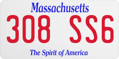 MA license plate 308SS6