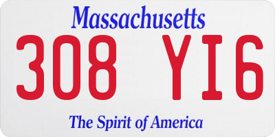 MA license plate 308YI6