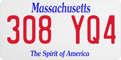 MA license plate 308YQ4