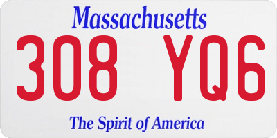 MA license plate 308YQ6