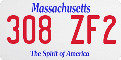 MA license plate 308ZF2