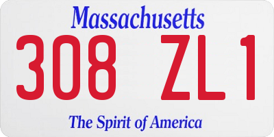 MA license plate 308ZL1