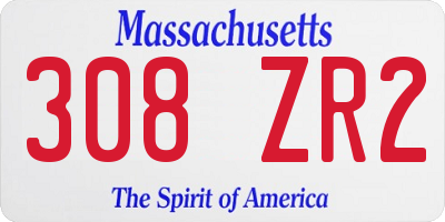 MA license plate 308ZR2
