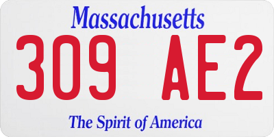 MA license plate 309AE2