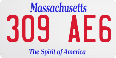 MA license plate 309AE6
