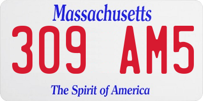 MA license plate 309AM5