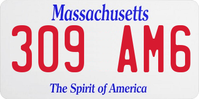 MA license plate 309AM6