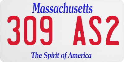 MA license plate 309AS2