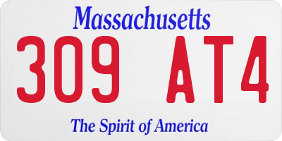 MA license plate 309AT4