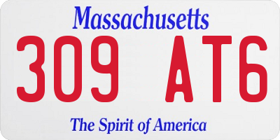 MA license plate 309AT6