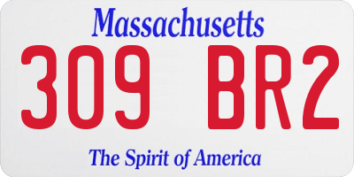 MA license plate 309BR2
