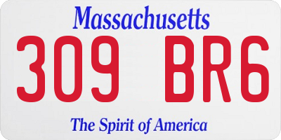 MA license plate 309BR6