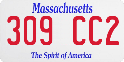 MA license plate 309CC2
