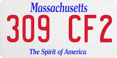 MA license plate 309CF2