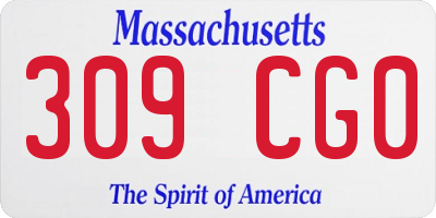 MA license plate 309CG0